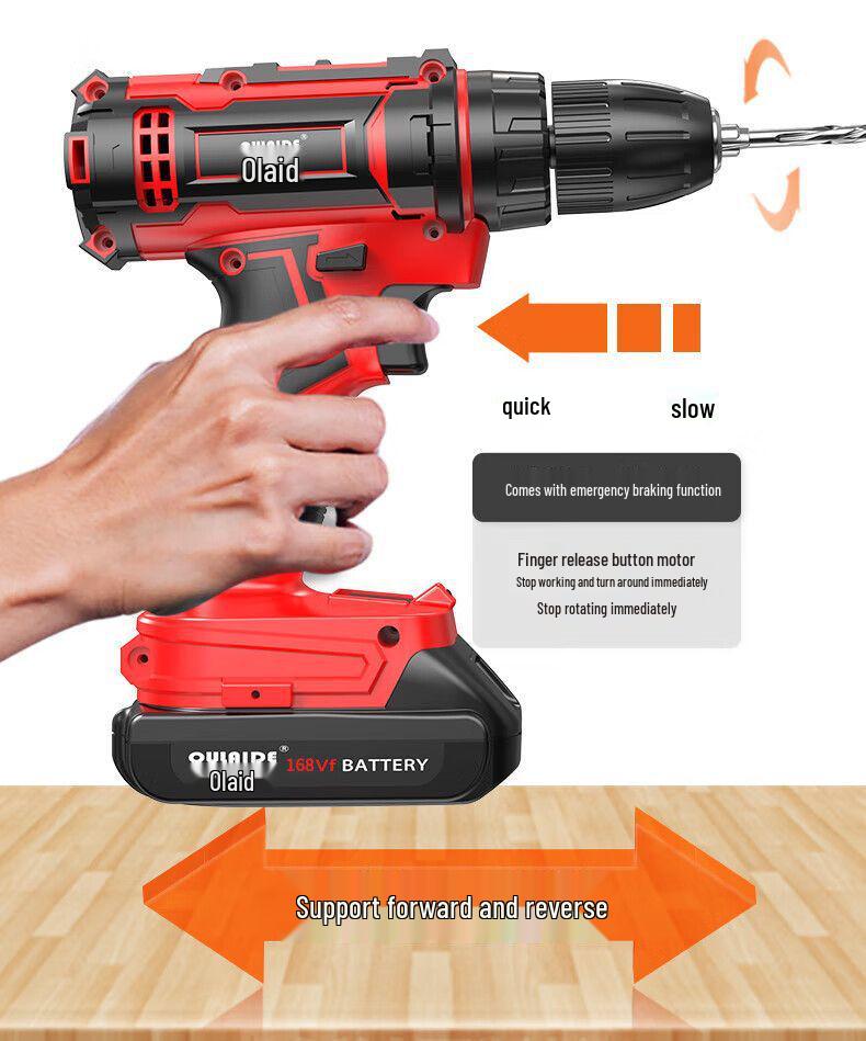 Oulide Rechargeable Lithium Drill & Electric Screwdriver Set