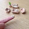 Miniature Dollhouse Furniture Set Sofa Cabinets Tea Table Coffee Coffee Cup Potted Plant for Doll House Realistic Mini Ornaments