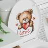 Valentine's Day Cute Bear Love Bathroom Bathroom Home Beautification Stickers