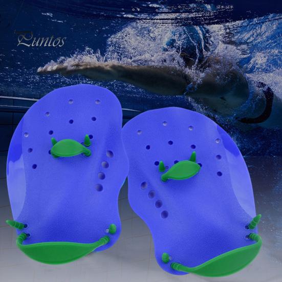 Kids Swim Fins 1 Pair Beginner Hand Paddles Swimming with Strap Ergonomic Shape Ultralight Training Children Diving Aid Tool
