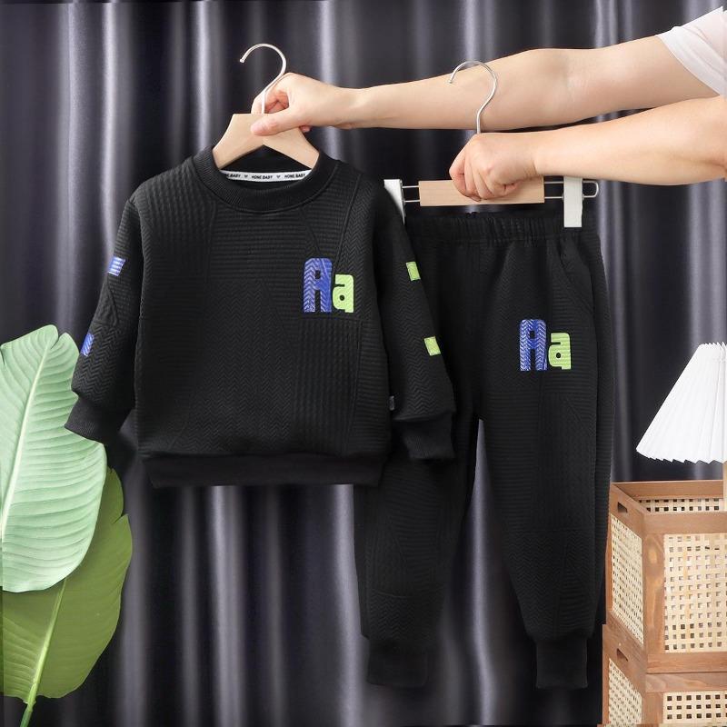 Spring and Autumn Boys and Girls Hoodie Set Children's Leisure Set Baby Casual Tracksuit