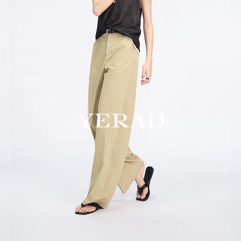 YERAD Women s Petite High-Waisted Khaki Straight-Leg Pants 29