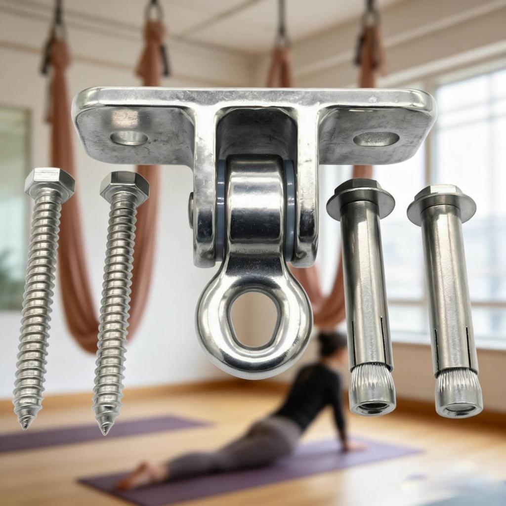 Swing Hanger Bracket Silver Turnable Overhead Mount Polished Mounting