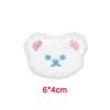 5pcs Bear Head Plush Teddy Bear Patches Self-adhesive Cartoon Embroideried Badges Cute DIY Clothes Sticker Sewing