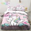 Cute Cartoon Unicorn 3D Print Bedding Set Single Twin Full Queen King Size Bed Set Adult Kid Bedroom Bedding Gift