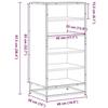 VidaXL Shoe Rack Brown Oak 48x38x97.5 Cm Engineered Wood, Shoe Storage, Storage Cabinet of 849208