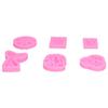 6 STÜCKE Silikonformen Meeresmuschelförmig Fondantkuchen Schokoladenform Dekorierwerkzeuge Rosa