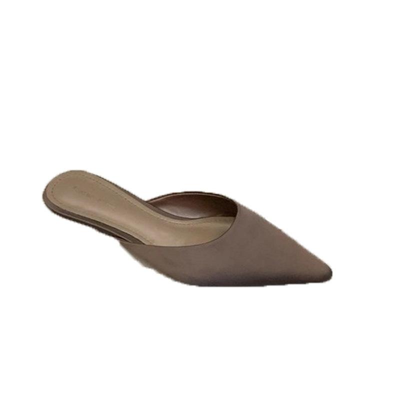 Fashion 2025 Summer Fashion New Pointed Outerwear Elegant Slippers Soft Soled Comfortable Flat Shoes Women's Casual Cool Slippers