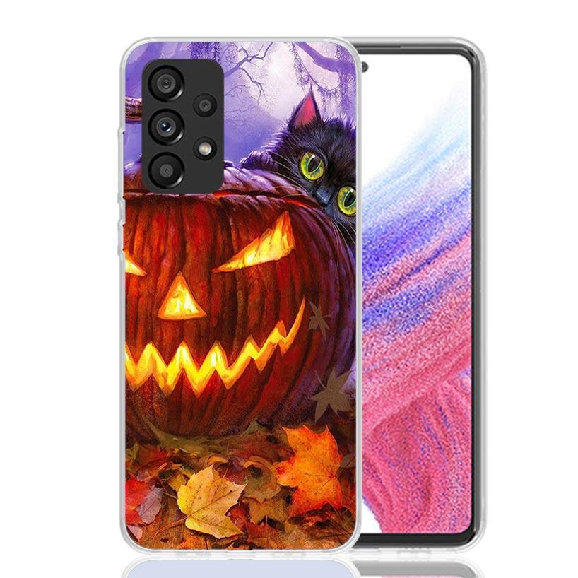 Kitten Cat Christmas Pumpkin Phone Case for Samsung Galaxy A17 A16 A15 A14 A13 A57 A56 A55 A54 A53 A37 A36 A35 A34 A33 A26 A25 A