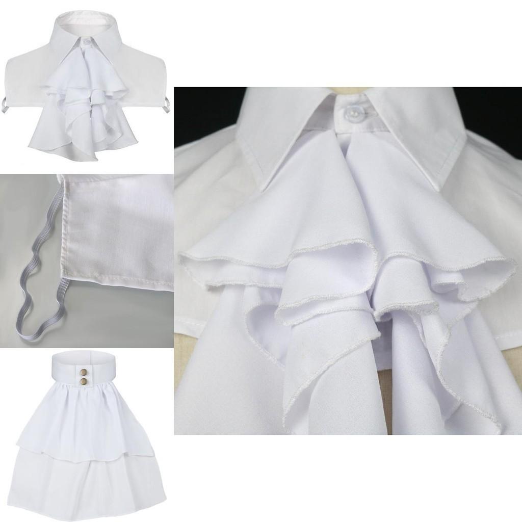 Medieval Embroidered Doll Collar Shirt With Lace And Linen