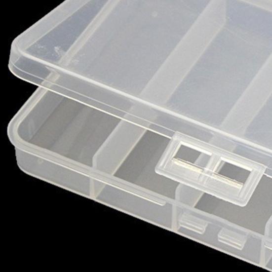Plastic Fishing Tackle Box Double Buckle Portable Wear Resistant Fishing Lure Box for Angling