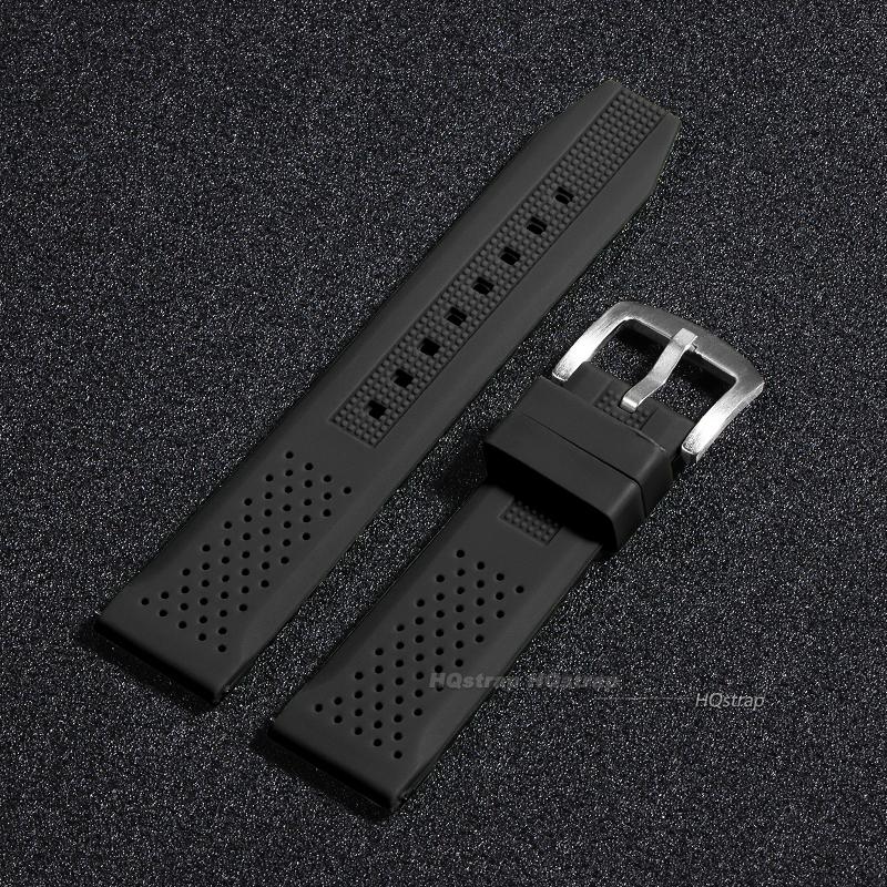 Universal Watch Straps 16 18 20 22 24mm Quick Release Silicone Band Soft Rubber Wristband Men Women Breathable Sport Bracelet