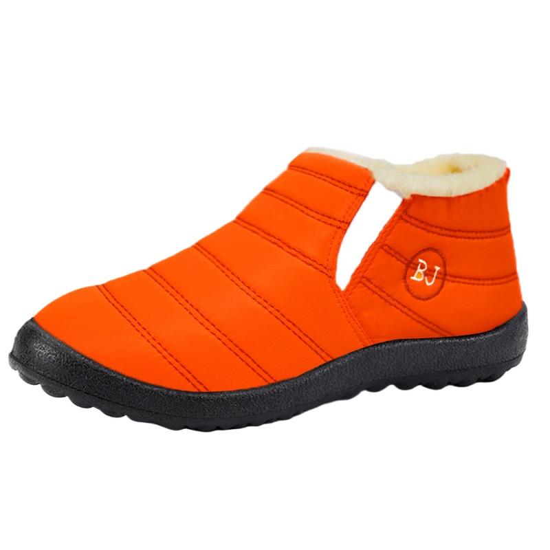 Large Size Cotton Boots, Winter Fleece-lined Thickened Fashion Snow Boots, Men's and Women's Couples' Waterproof and Non-slip Cotton Shoes for Women.
