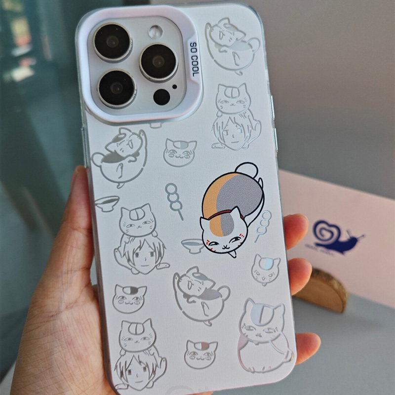 

Cartoon Cat Silver Frosted Phone Case for Apple 14PLUS/15/16PRO/17PROMAX iPhone 11 Pro