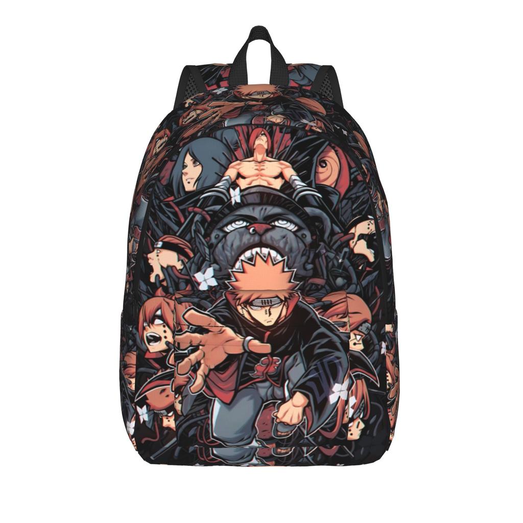 Fashion Naruto anime comic Backpack Mochilas Dual-Use Office Work Retro Washable Rucksack