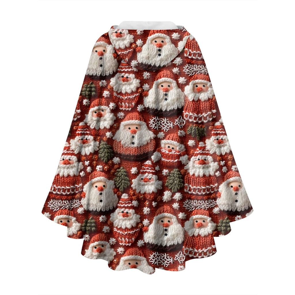 Juleprint - unisex retro vertikal kappe lang kappe med hette