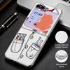 Cute Nurse Uniform Print Case For Samsung Z Flip 8 7 6 5 Luxury Plating Leather Skin Folding Phone Cover For Galaxy Z Flip8 Flip7 Flip6