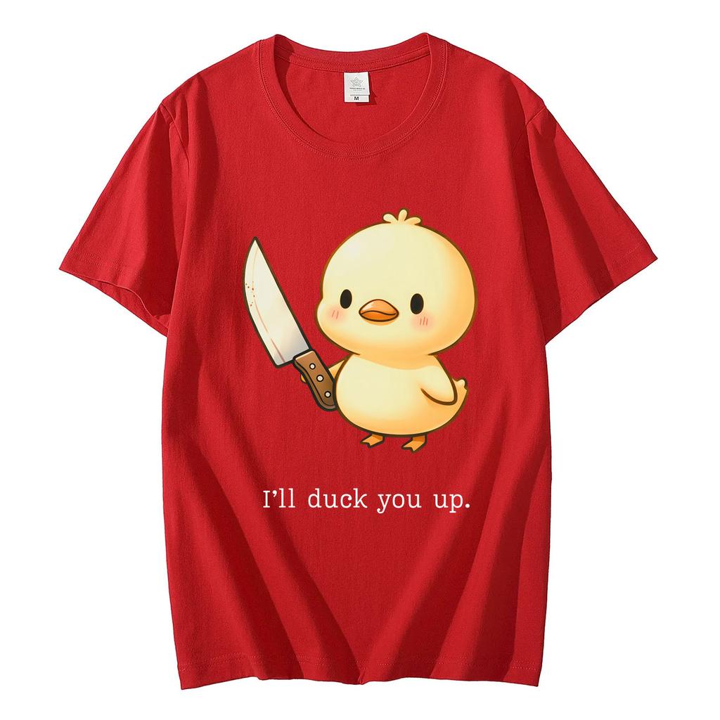Funny Duck Meme Graphic T Shirts High Street Fashion Trend Short Sleeve Tshirt Men Women Casual Loose Cotton T Shirt Streetwear