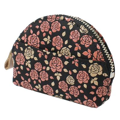 Indenya Inden Coin Purse Deerskin Kaguwa Rose Petite Black X White Pink Lacquer 8401