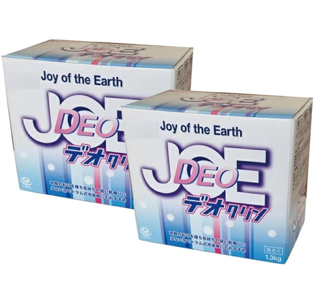 Ecoplats JOE Deoclin Eco Detergent Set Fragrance-Free Powder, 1.3kg, 2-Box