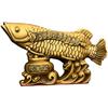 Solid Brass Ornament Treasure Bowl Golden Dragon Wealth Fish Home Living Room Study Office Desktop Decoration Bra