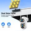 4G Solar Dual-Lens 360° Panoramic HD Night Vision Wireless WiFi Camera