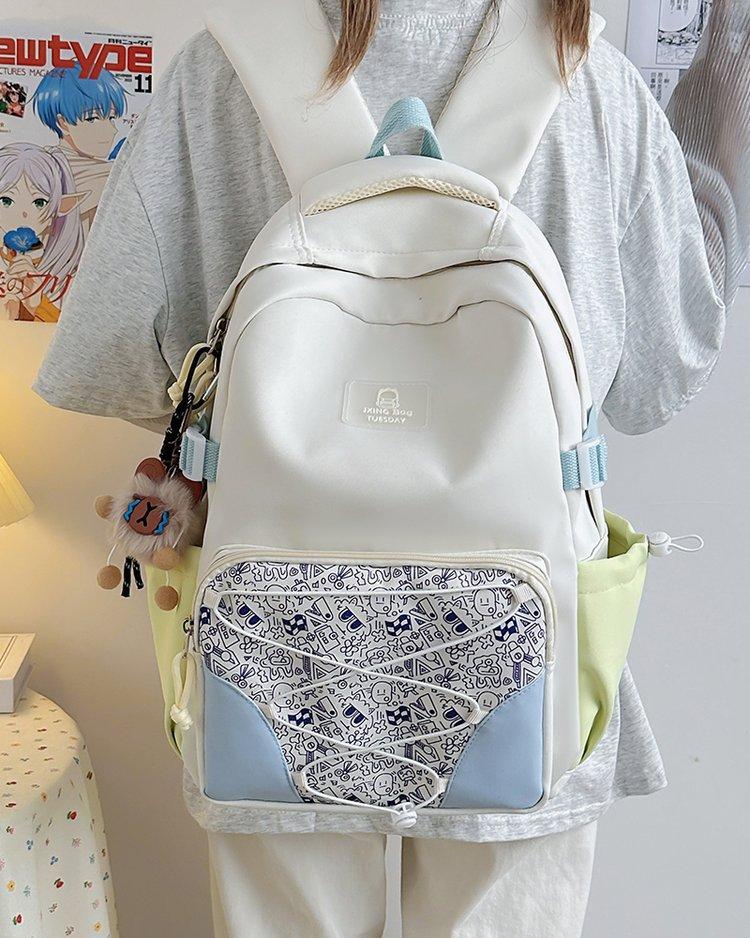 Schoolbag1011 new trendy brand fashion versatile junior high school college student schoolbag computer travel backpack