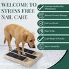 Dog Nail Scratcher Board Puppy Treat Scratching Board Pet Scratcher with Treat Box for Home Wooden Puppy Claw Grooming Tool