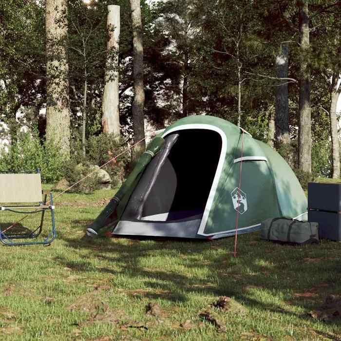 VidaXL Tunnel Camping Tent 2 Person Green Waterproof, Tent, Camping Shelter, Garden Shelter, Garden Tent 94604