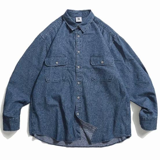 

2024 Весна и осень PU красивое пальто мужское Ins High Street модный бренд Гонконгский стиль японский стиль Харадзюку корейский стиль модная свободная куртка 2XL синий