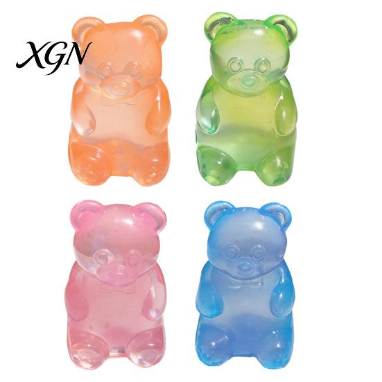 Anxiety Relief Toy Clear Bear Squeeze Stress Shape TPR Sugar Ball Sensory Soft Stretchy Decompression Fidget