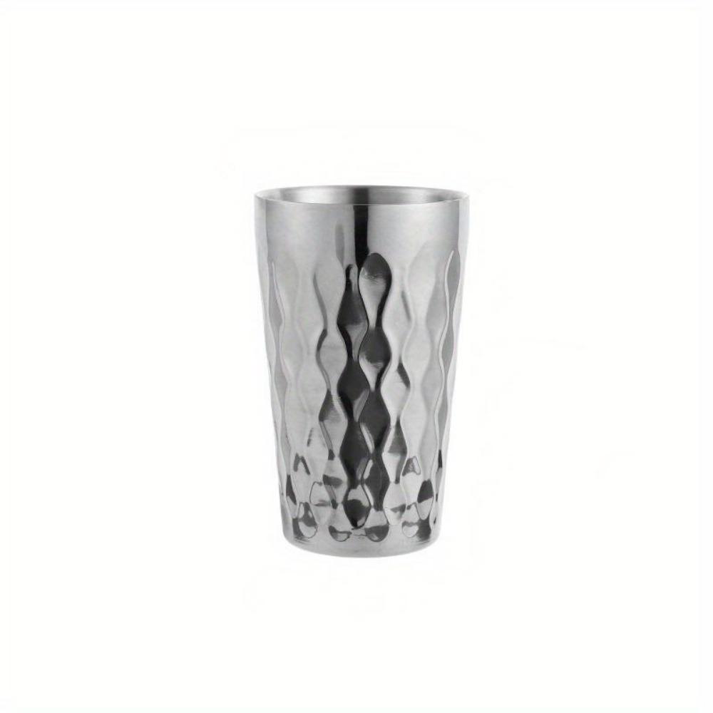 350ml pivní hrnek z nerezové oceli s vlnitým vzorem, kovové kávové hrnky, barové kuchyňské nádobí, cestovní šálek vody