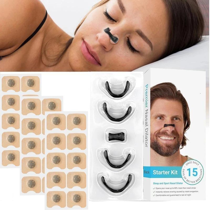 Magnetic Anti Snoring Sleep Mouth Tape Nasal Breathing Dilators Starter Kit Nose Improve Sleep Quality Snoring Solution for Men
