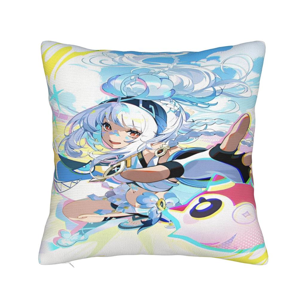 genshin impact game Printed Pillowcase Cushion Cover  Throw Pillow Cover Soft and Sweet Bed Decor Square Multi Size