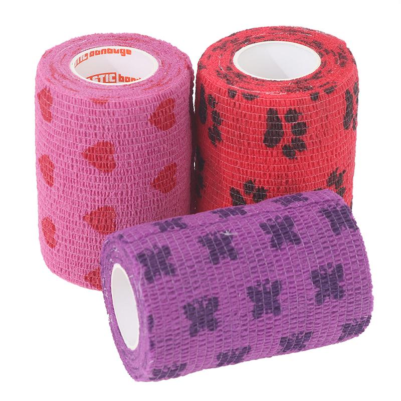 Self-Adhesive Elastic Bandage For Pet Dog Cat Bandage Leg Cover Protector Strap