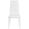 VidaXL 6x Dining Chair Artificial Leather White Kitchen Chairs 275436