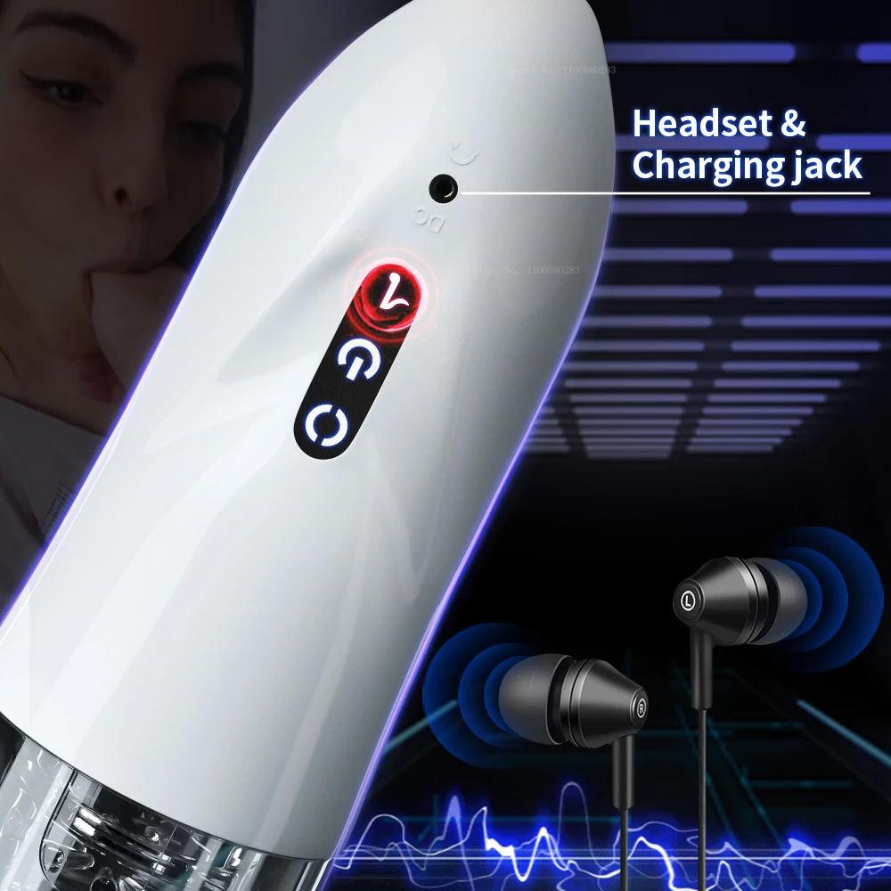 Automatický mužský silikonový vaginální rotační pohárek na masturbátor Skutečná kočička výstřik kapsa pro dospělé pro muže hračka na mastubaci sexuální stroje