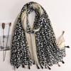 2024New Ethnic Print Beach Travel Scarf Women Tassel Fringed Shawl Seaside Holiday Sunscreen Beach Scarves 180*90cm