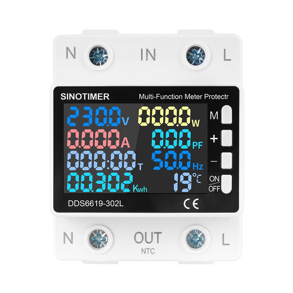Tuya WiFi Multifunction Voltage/Current/Watt/Frequency Meter Over And Under Voltage Protector Remote Control Switch Energy Meter