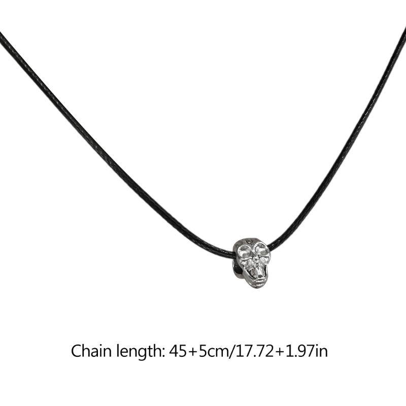 Retro Totenkopf Halskettenanhänger Antiker Acryl Schlüsselbein Kette Vintage Gotischer Schmuck Geschenke Skelett Choker Halsketten