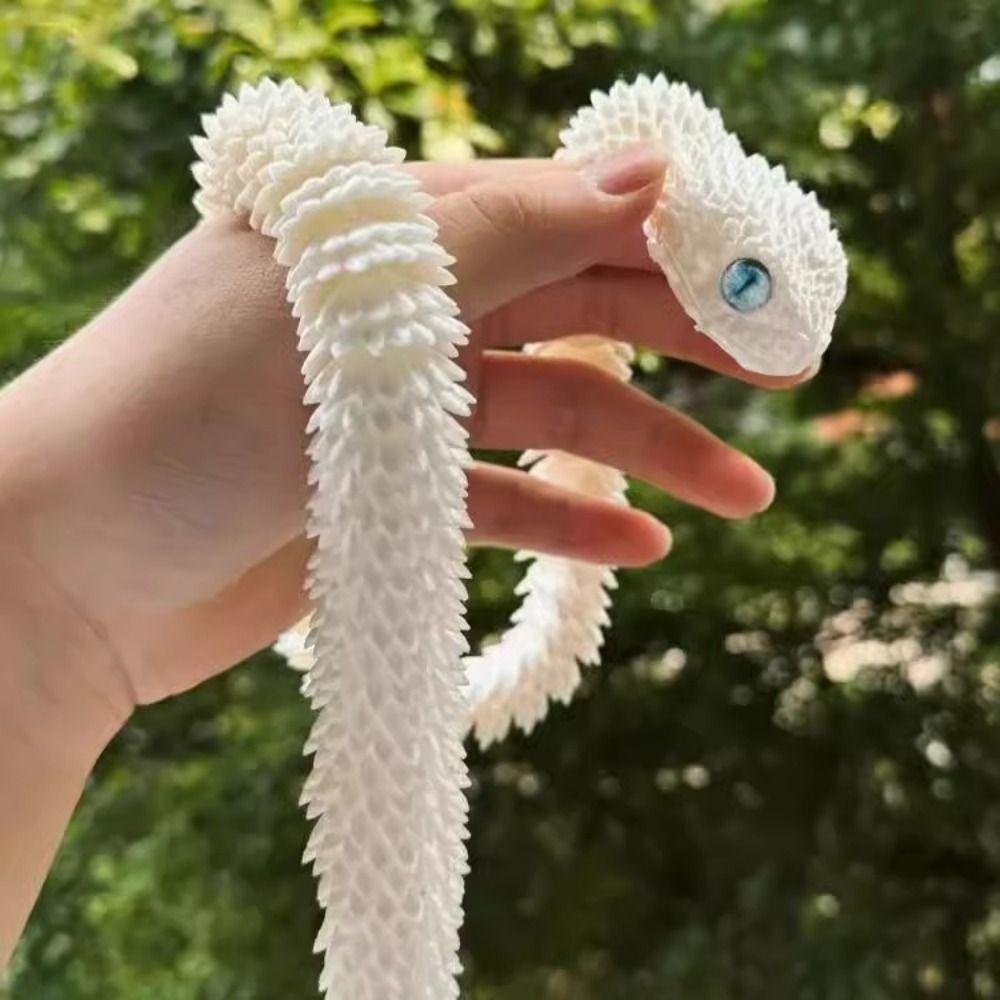 Creative Animal Simulation Model Rotatable 3D Printing Model 3D Printed Snake  Home Decor