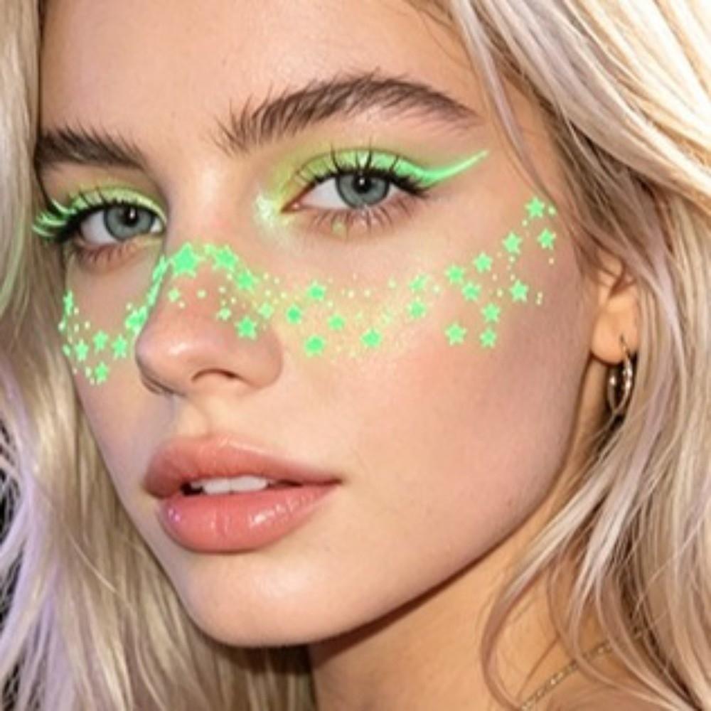 Sparkle Luminous Freckle Tattoo DIY Face Tattoo Sticker Face Temporary Tattoo Music Festival