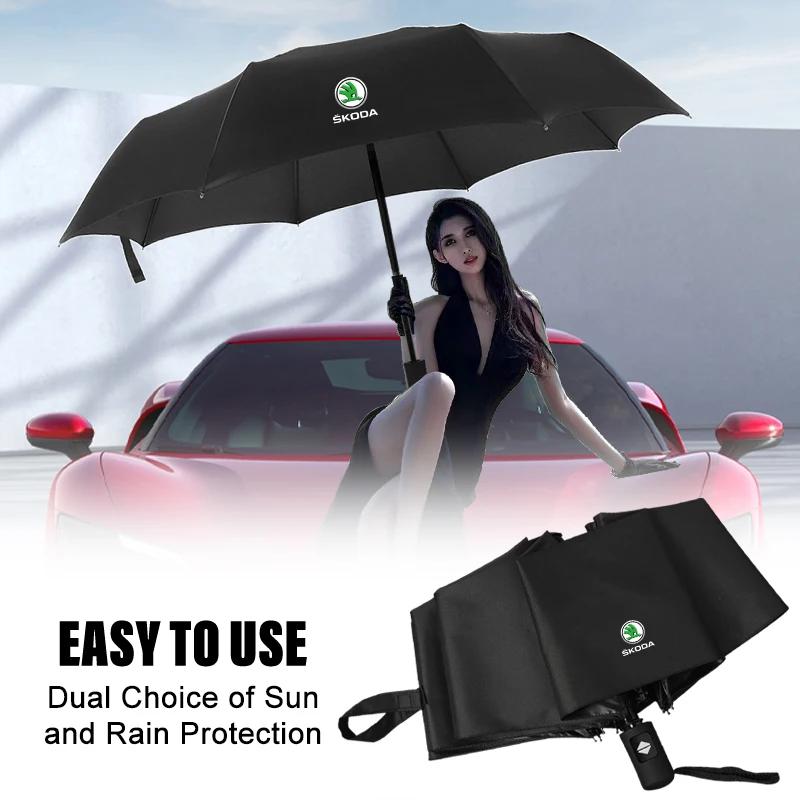 Car Auto-folding Automatic Umbrella/Sunshade Car Accessories for Skoda Octavia A5 A7 Fabia 1 Superb Kamiq Rapid Citigo S Kodiak dnhr35