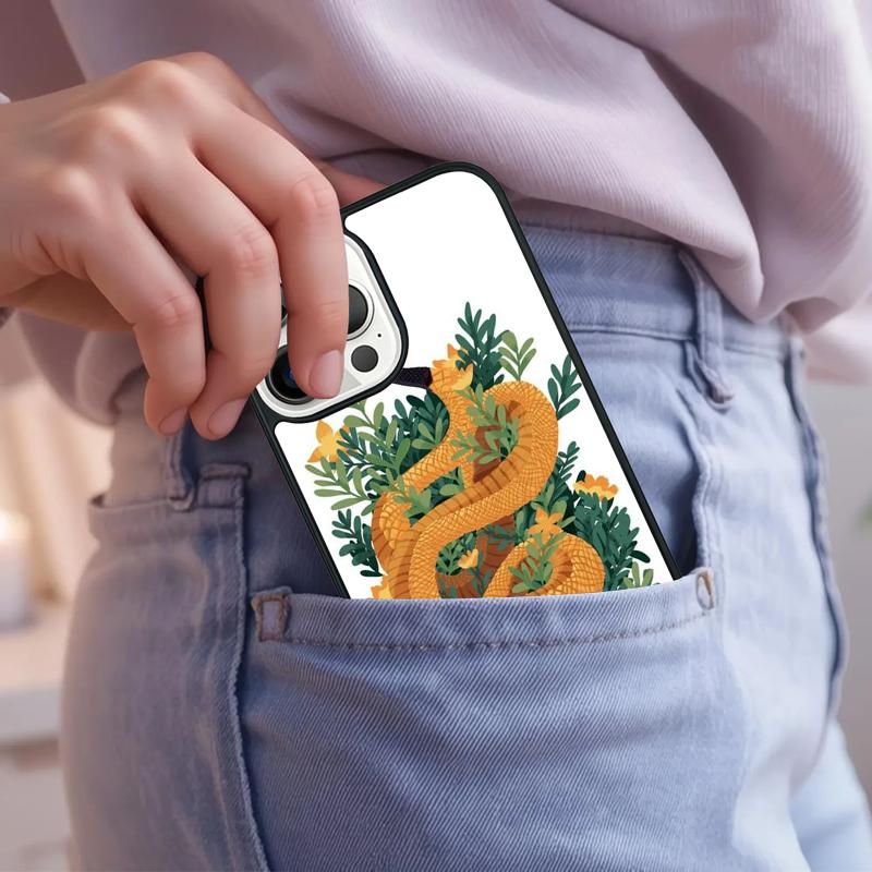The Snake and Fern Phone Case For iPhone 17 Air 15 16e 14 13 Pro Max Coque 12 11 Pro Max PLUS cover