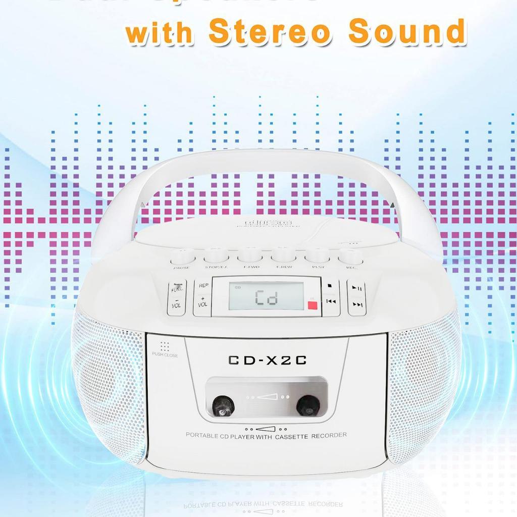 Kassetten- & CD-Player mit Bluetooth, USB, MP3 und Radiofunktion