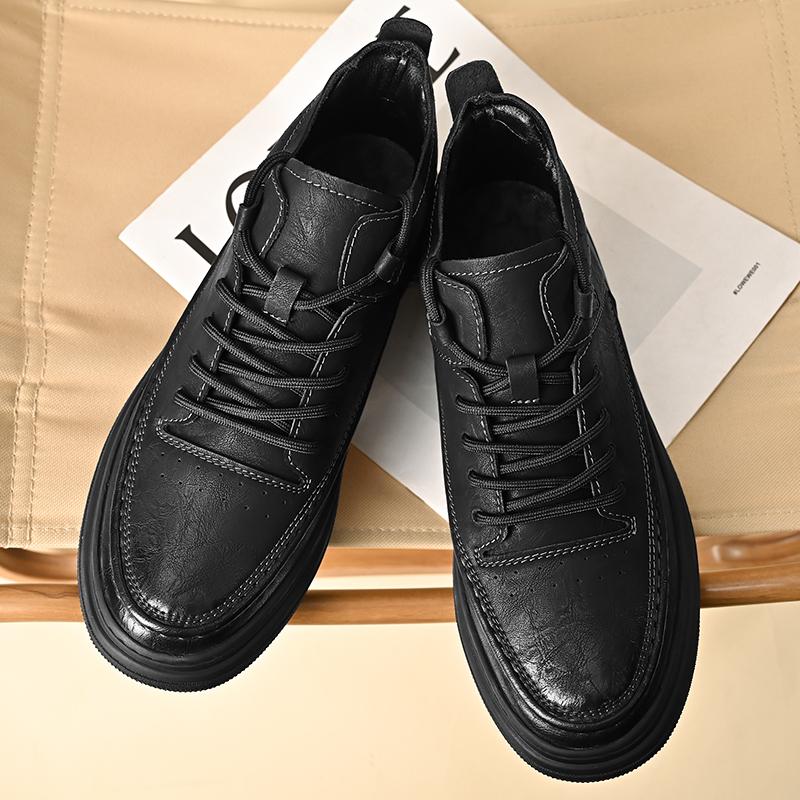 Moda Gorąca Sprzedaż Męskie Skórzane Buty Codzienne Europa Ameryka Buty na Grubej Podeszwie Męskie Buty do Pracy Buty Outdoorowe do Wędrówek