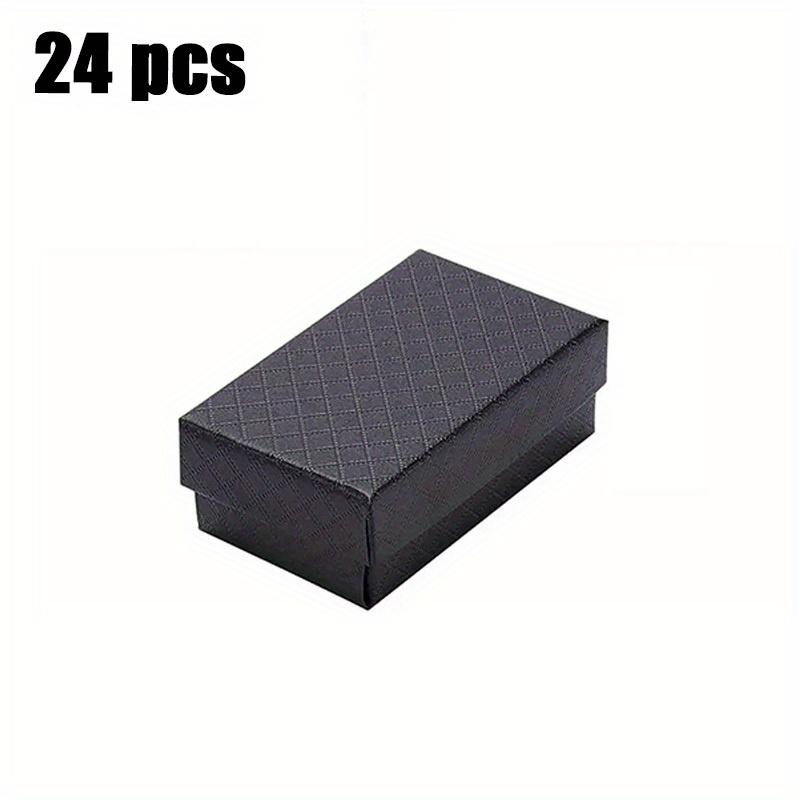

Набор из 24 изысканных подарочных коробок для ювелирных изделий с узором «Черный бриллиант» - Идеальные квадратные подарочные коробки для упаковки ювелирных изделий чёрный