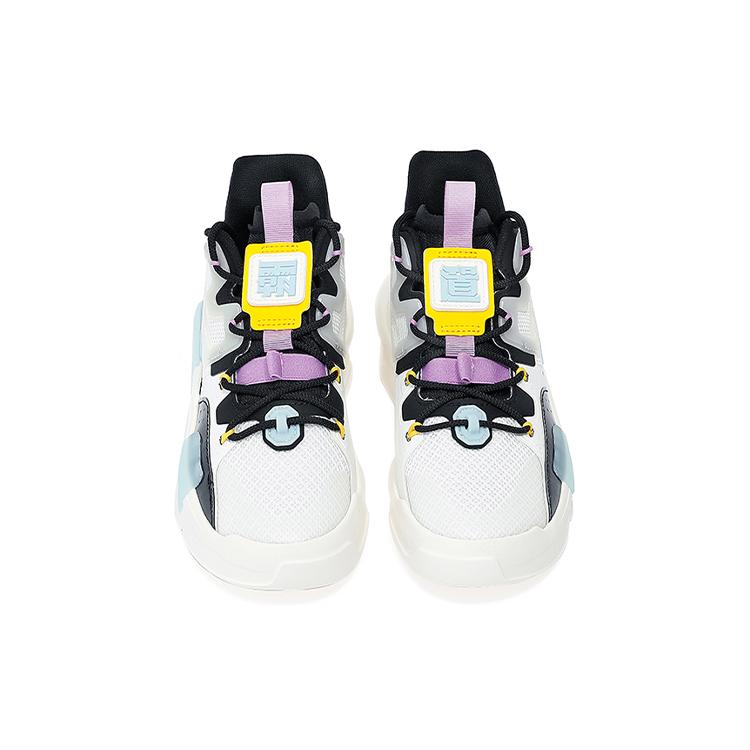 Anta Bastard 3 Abrasion Resistant Slip Resistant Low Top Skateboard Shoes Women's White Black Blue 122138081-4