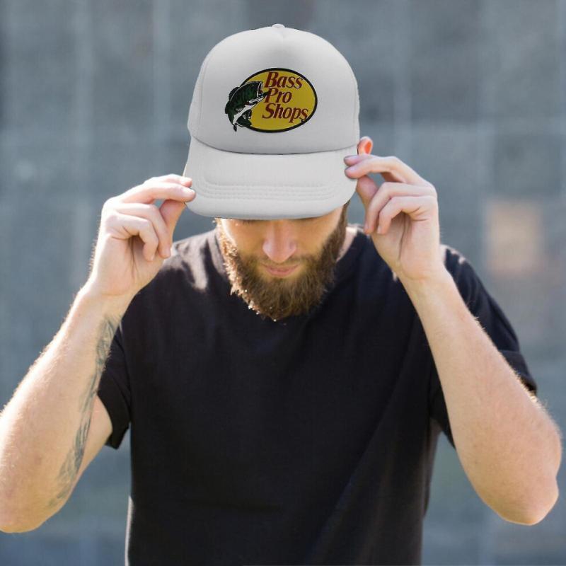 Bass Pro Shop Outdoor Hat Trucker Mesh Cap - Men And Women One Size Fits All Snapback Closure - Great For Hunting