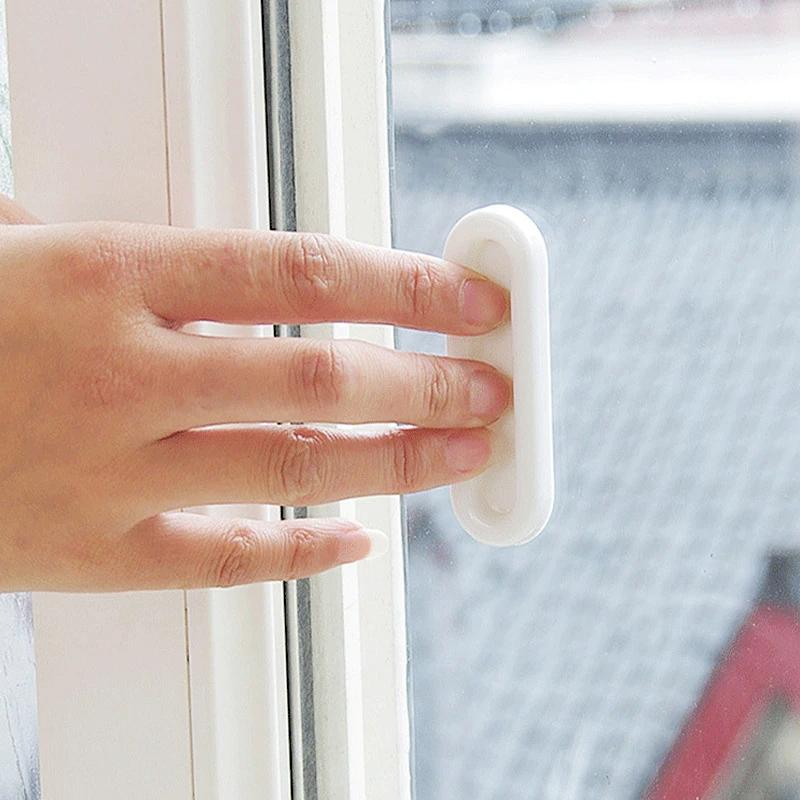 4Pcs/set Self-adhesive Door Handles for Window Cabinet Drawer Wardrobe Sliding Door Handle Glass Non-slip Grip Auxiliary Handles